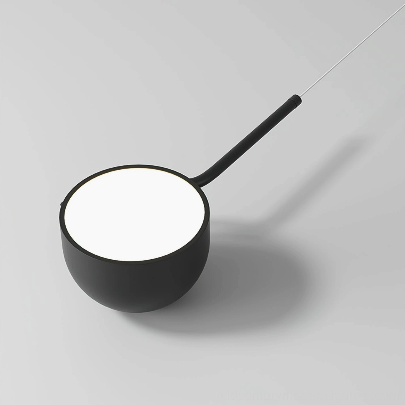 Furoku contemporary pendant light showing adjustable cord and frosted acrylic shade detail