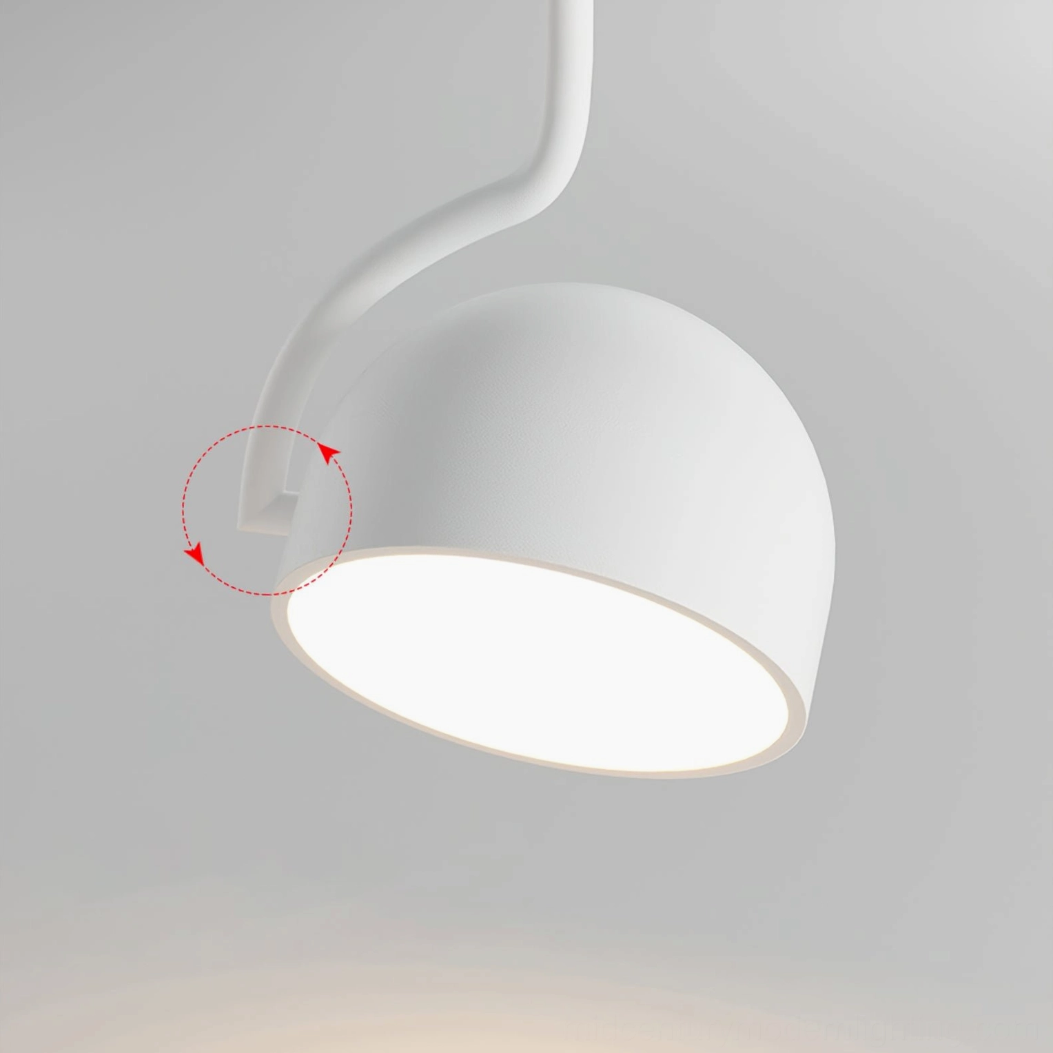 Furoku pendant lamp stylized product shot, Nordic minimalist design on neutral background