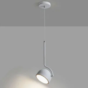 Furoku white contemporary ceiling pendant light, clean Nordic design on neutral grey background