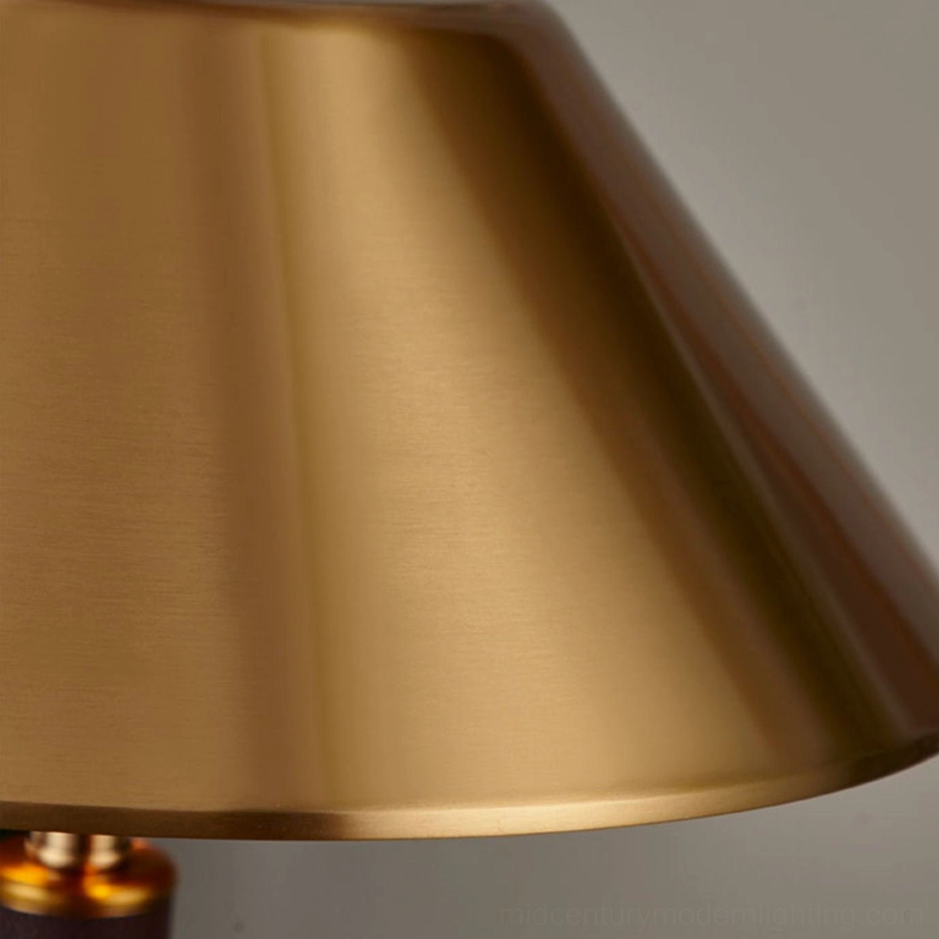 Minimalist modern table lamp full view, premium metal construction contemporary lighting