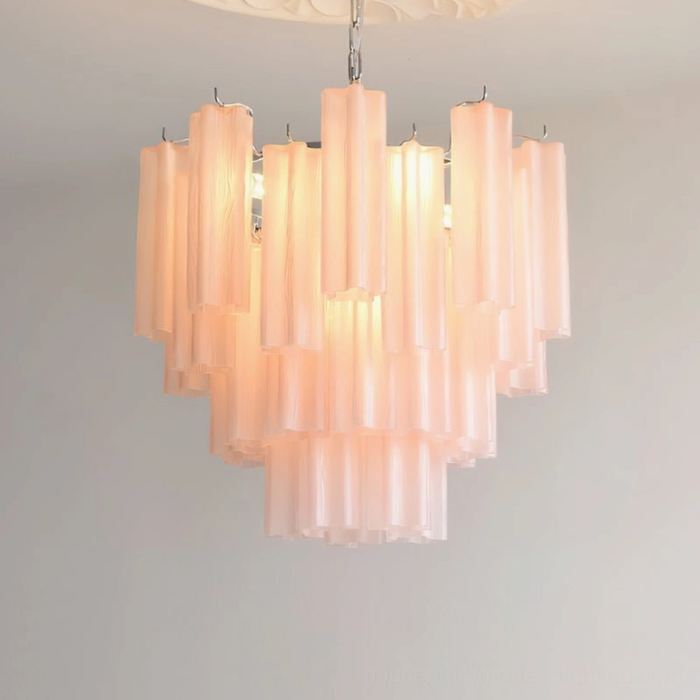 Gabriella tiered glass chandelier cream finish in sophisticated entryway creating focal point statement