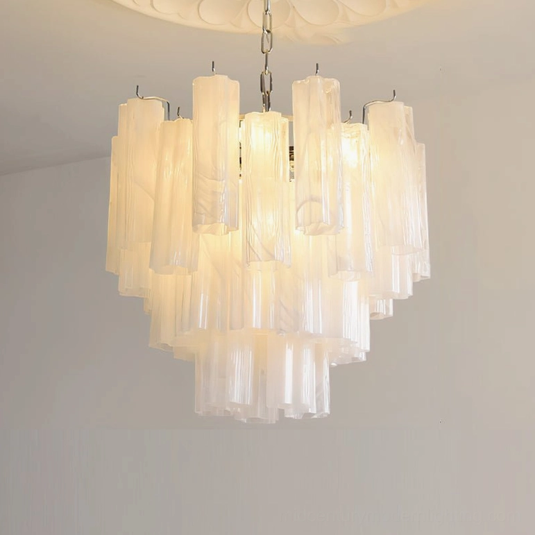 Gabriella tiered glass chandelier multiple sizes displayed showing small medium and large options