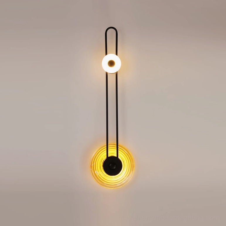 Gaia black warm light wall sconce modern hallway lighting solution
