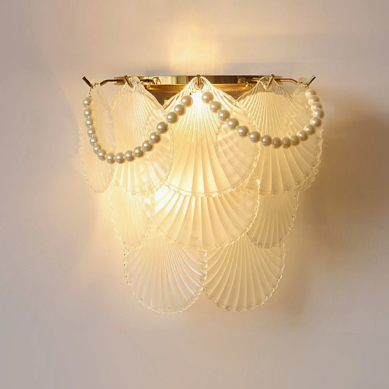 Galerie wall lamp design detail showing sculptural glass form and mid-century modern aesthetic