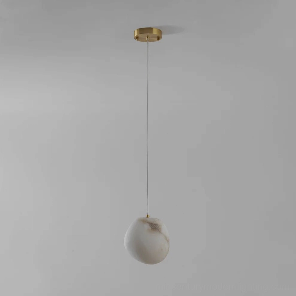 Galet Model C dome pendant dome-shaped alabaster light fixture