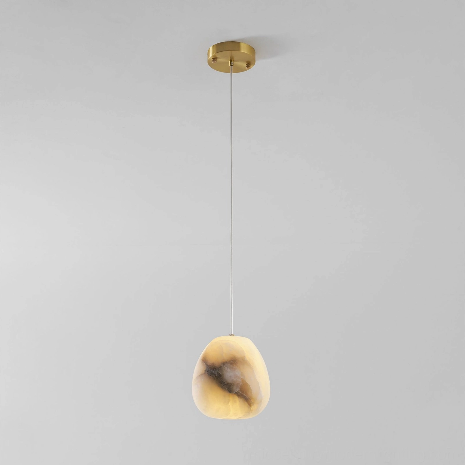 Galet alabaster pendant mid-century modern design heritage