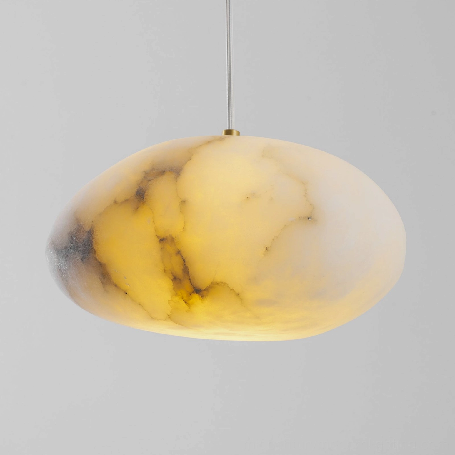 Galet alabaster pendant translucent stone light diffusion property