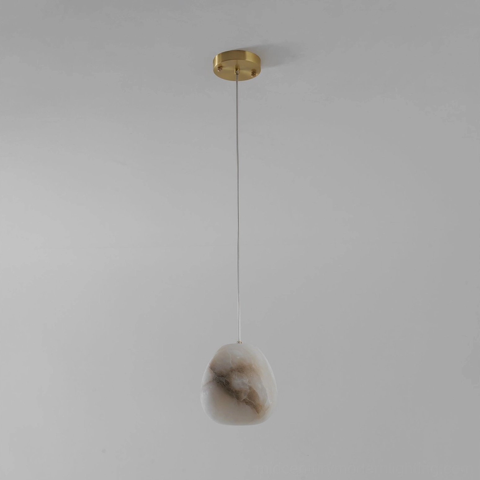 Galet alabaster pendant warm color tone alabaster finish