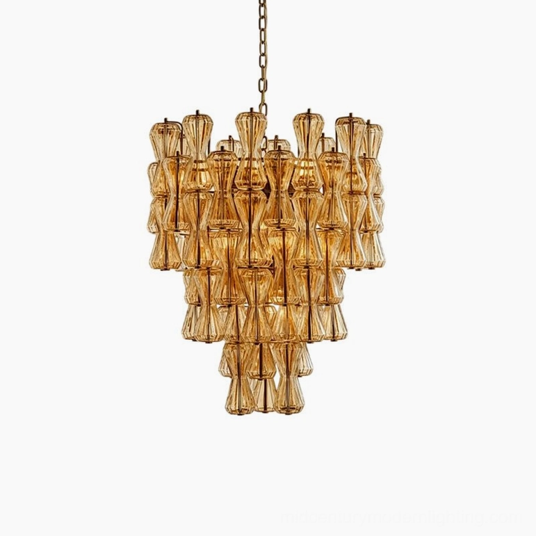 Garrick Hourglass Chandelier cascading silhouette architectural statement piece