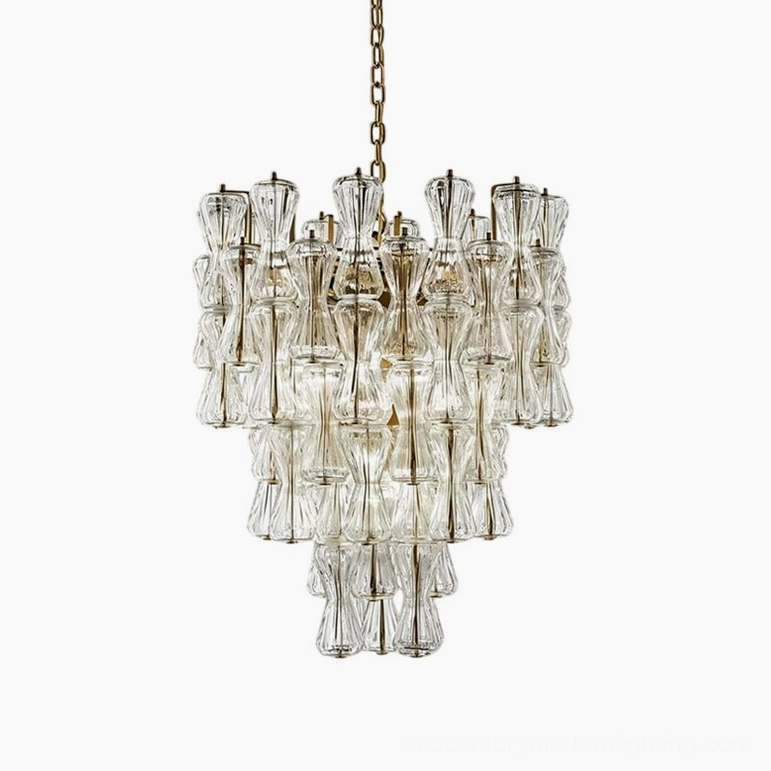 Garrick Hourglass Chandelier clear glass variant versatile luxury ceiling fixture