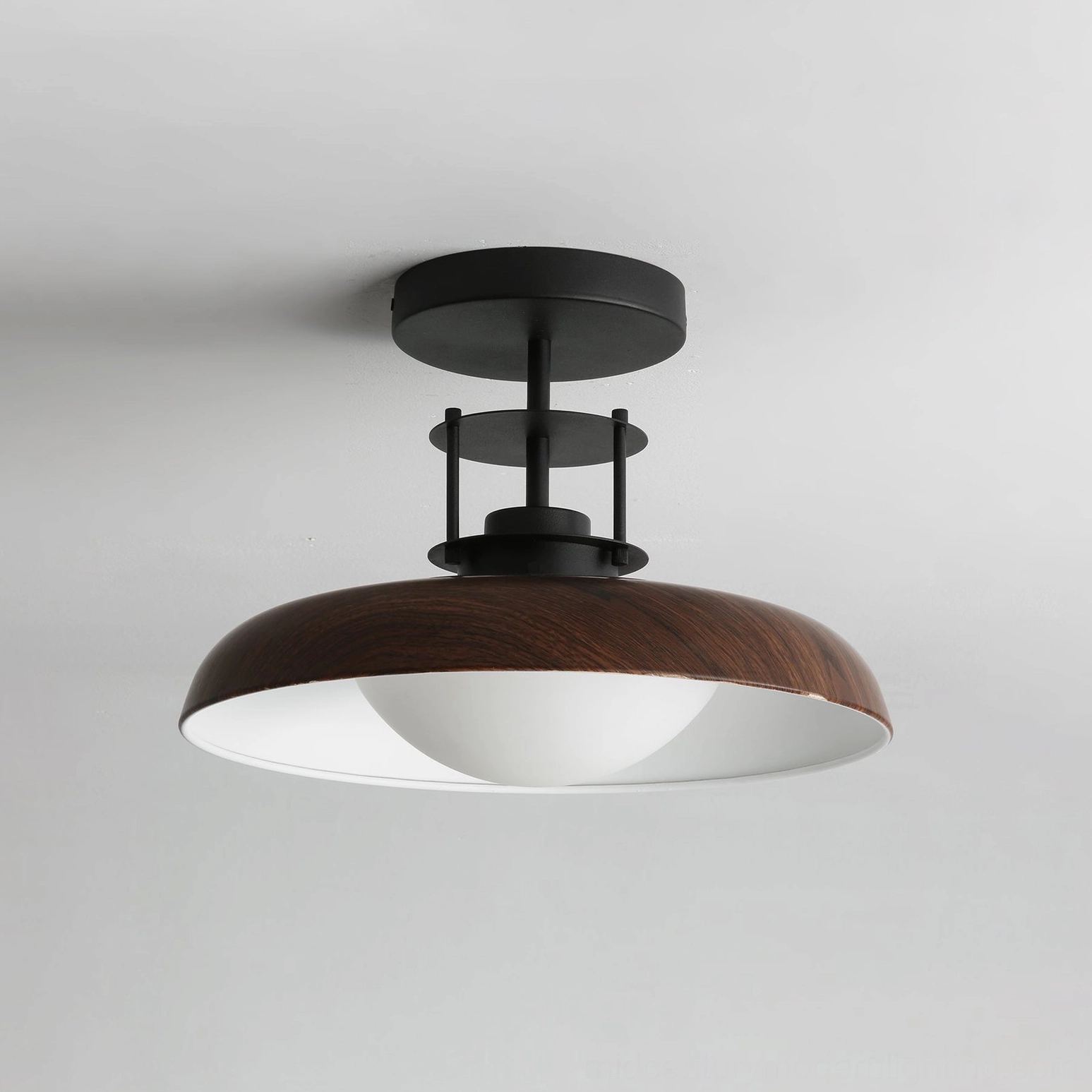 Gavin warm-vintage ceiling lamp emphasizing industrial edge and mid-century modern heritage