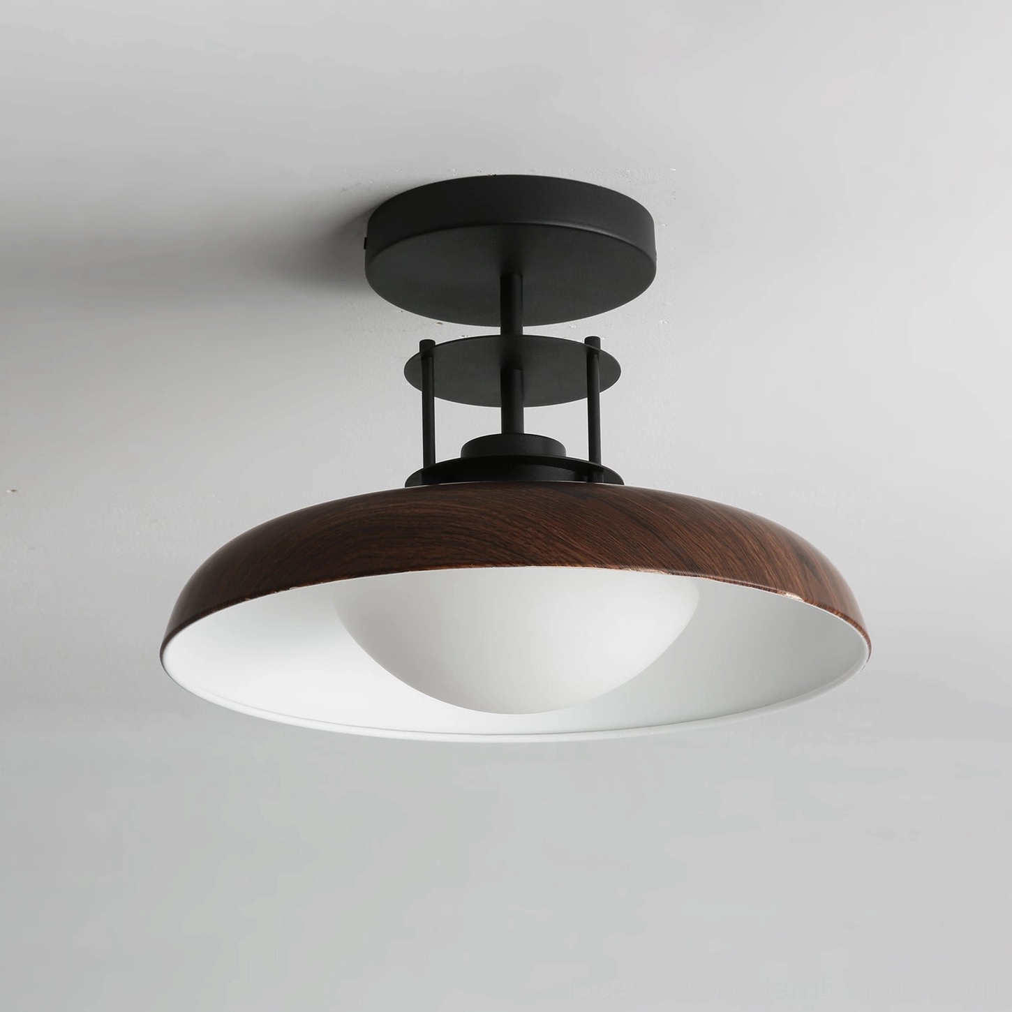 Gavin modern vintage ceiling light showcasing two-tone design aesthetic and proportions