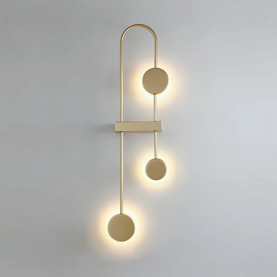 Geometric wall lamp with integrated LED technology and premium metal acrylic construction