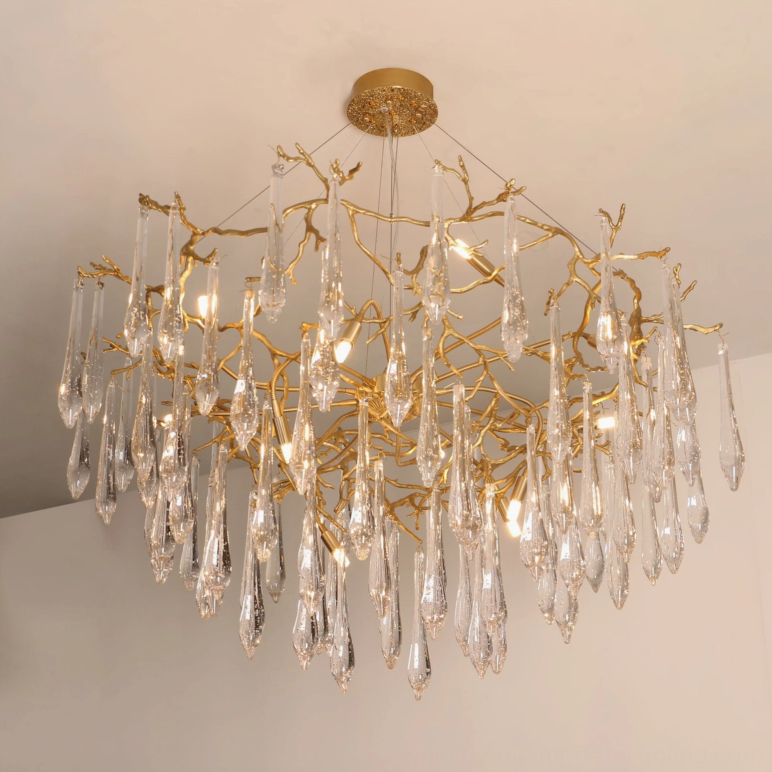 Gieslinde Branch Chandelier organic biomimicry design with natural branch-like structure