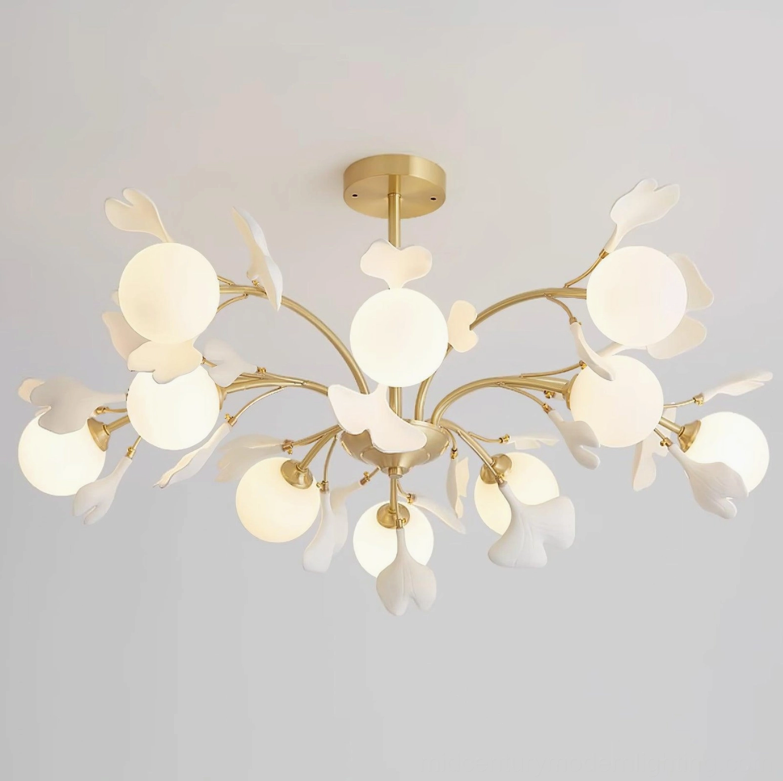 Gingko chandelier design heritage botanical inspiration natural form