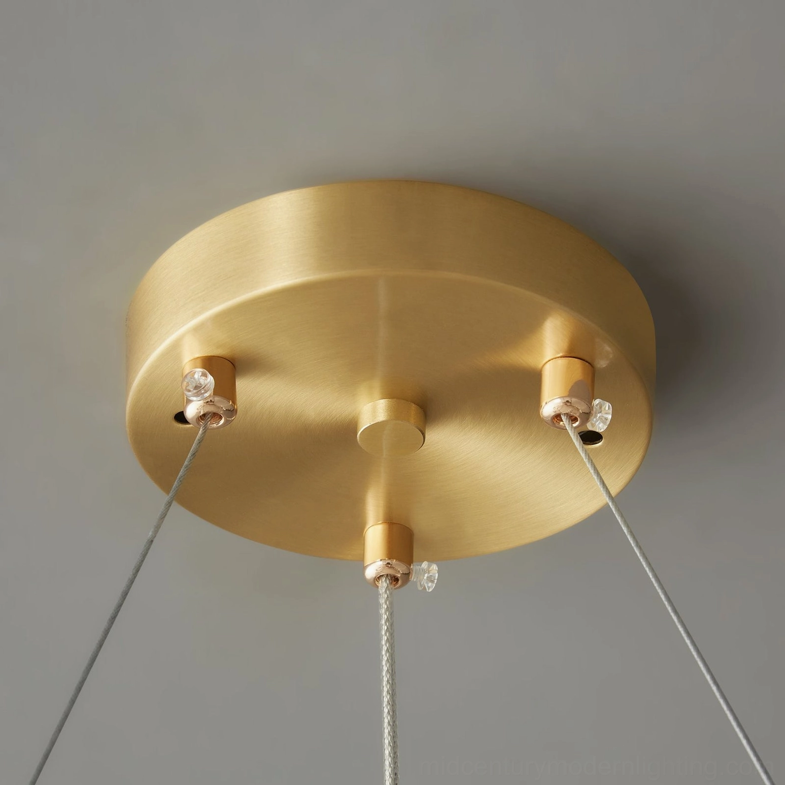 Contemporary ginkgo chandelier warm brass finish frosted shades