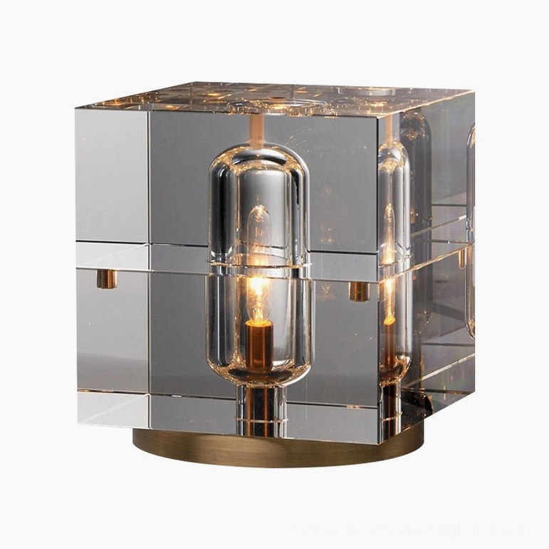 Glacon Cube crystal lamp studio product photography white background