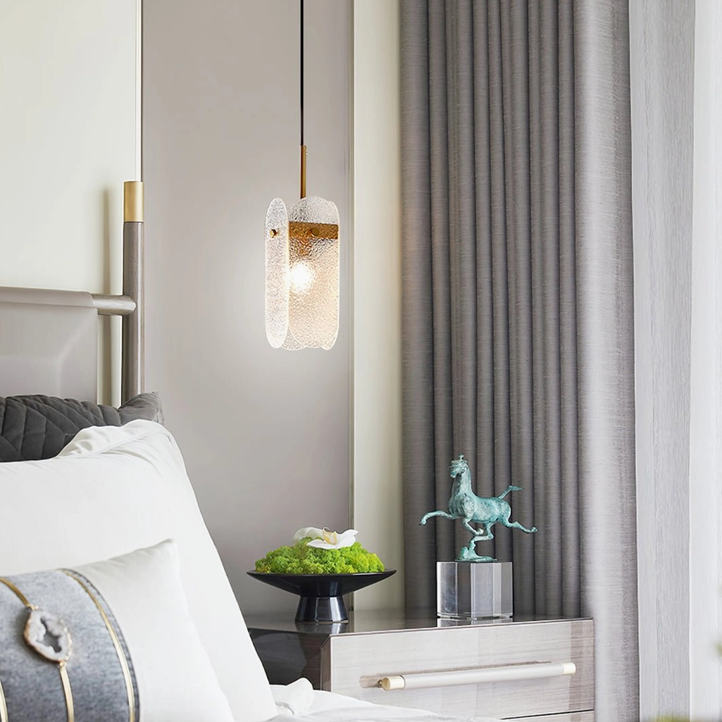 Clear glass pendant shade light diffusion modern interior accent lighting