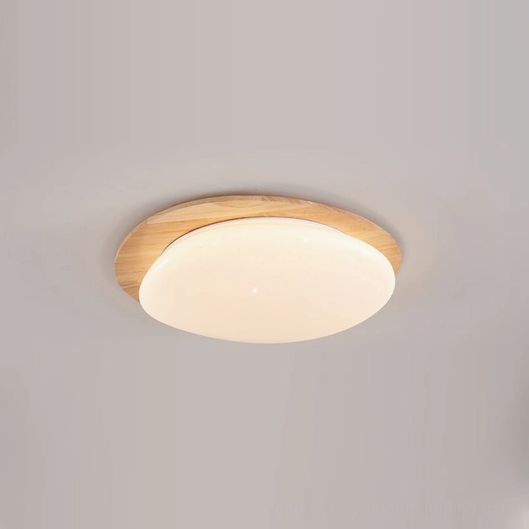 Gregg standard 17.3 inch walnut wood frame oval ceiling lamp, 24W warm light integrated LED