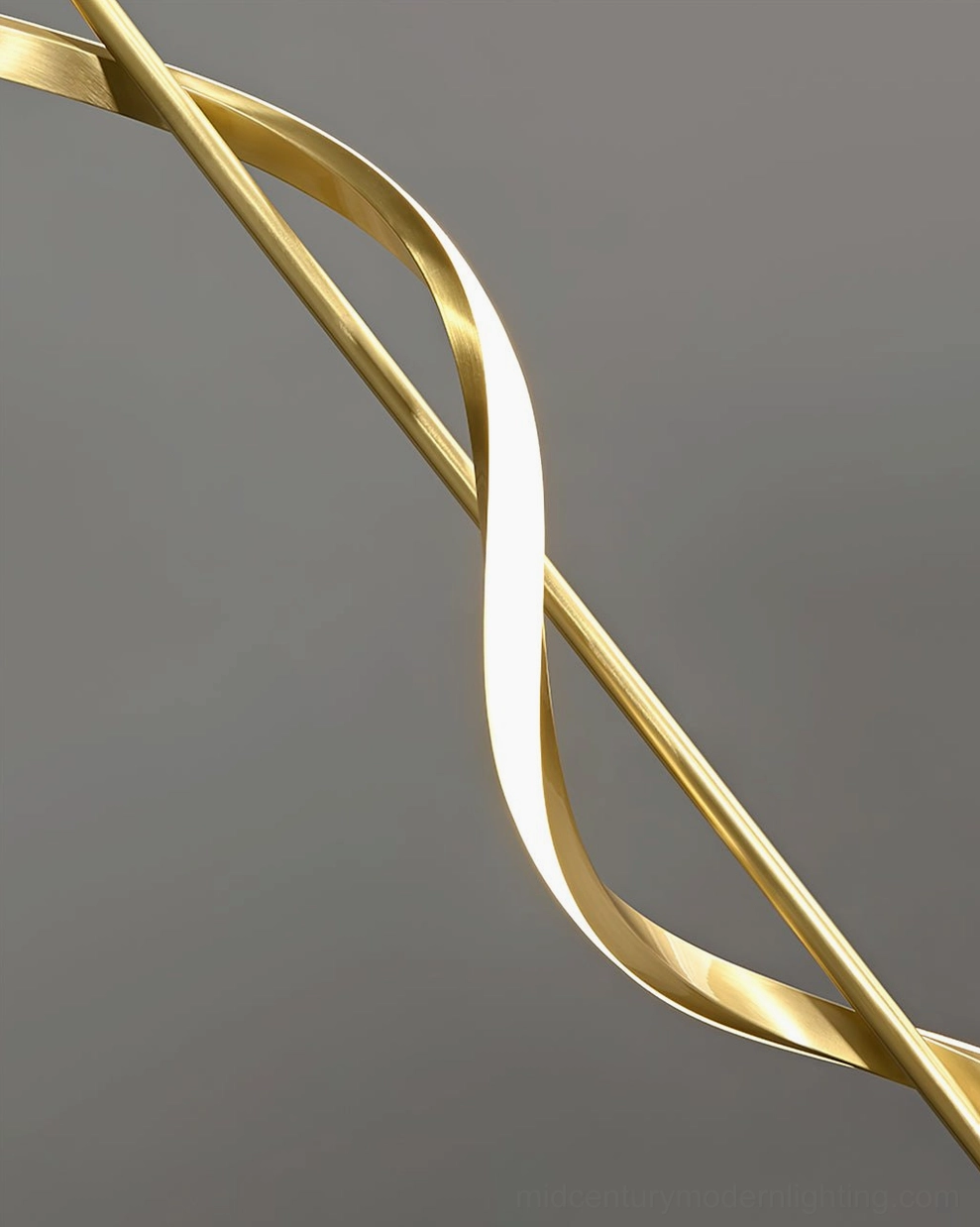 Hamburg spiral pendant lamp showing size scale and dimensional proportions for ceiling installation