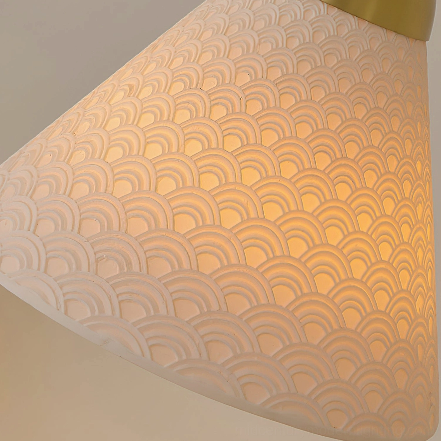 Hand-sculpted white ceramic pendant lamp with artistic finish ready for installation