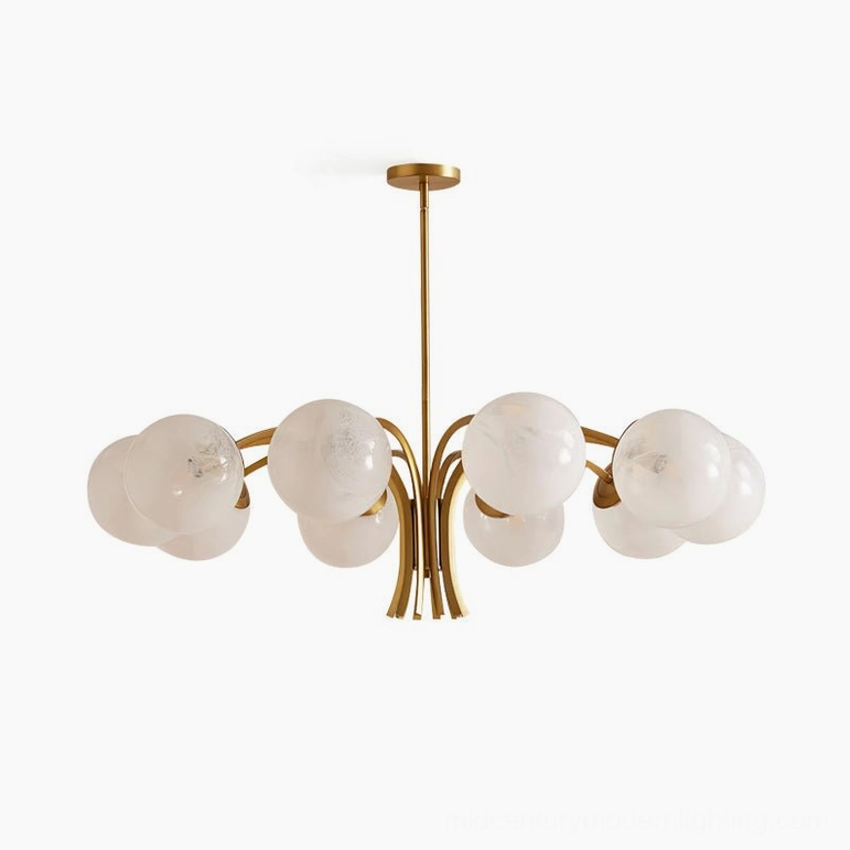 Havana 10-light brass globe chandelier, primary product image showing full fixture design