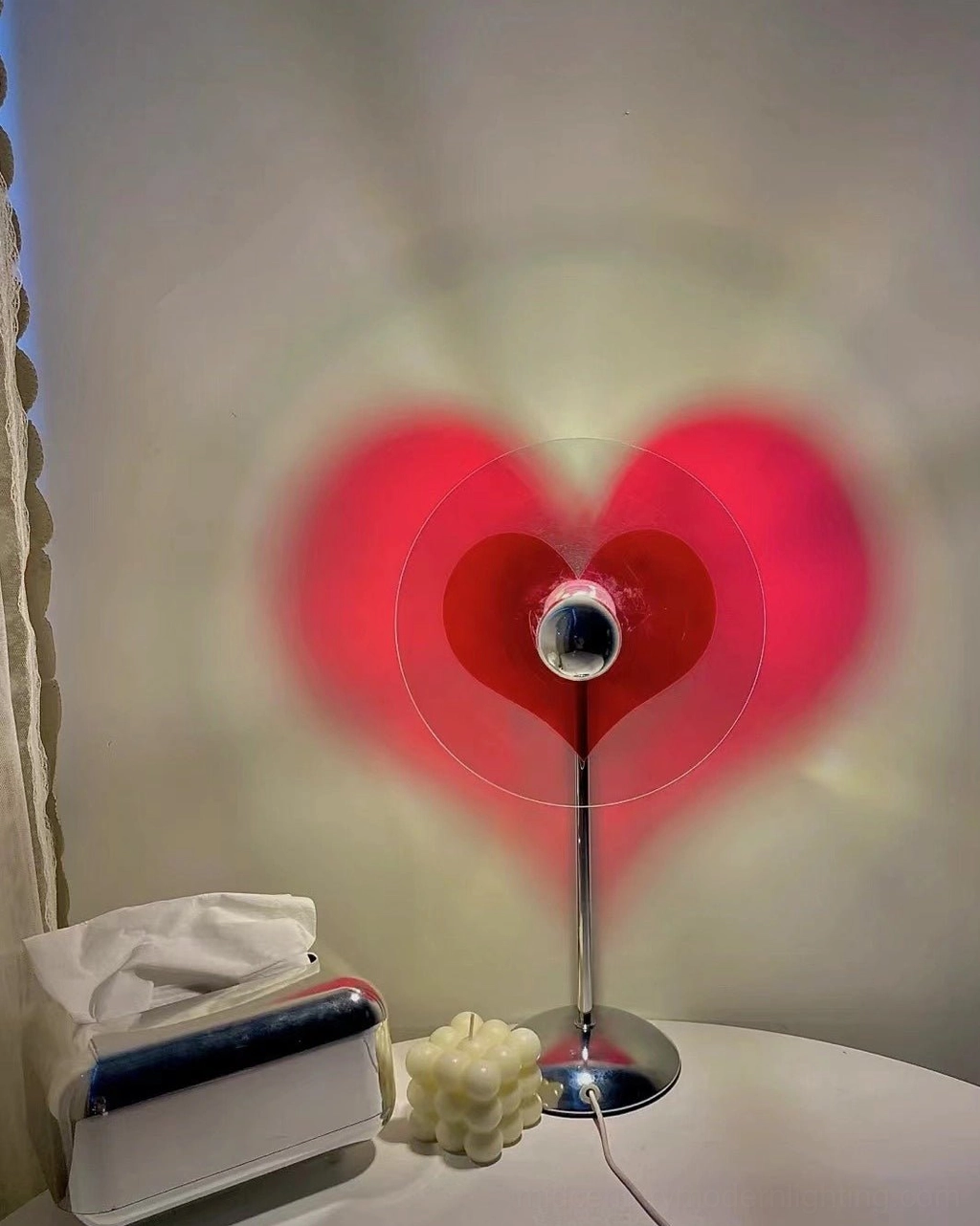 Heart projection lamp perfect for anniversaries, engagements, and meaningful relationship celebration gifts