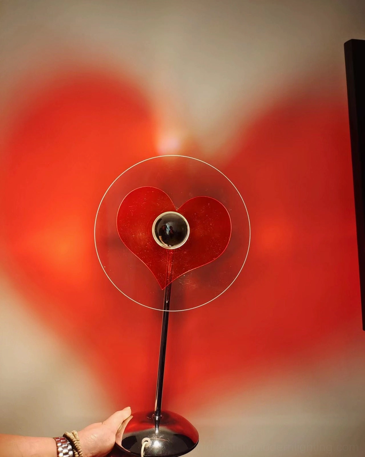 Heart projection lamp ideal for creating intimate ambiance and promoting relaxation before sleep cycle
