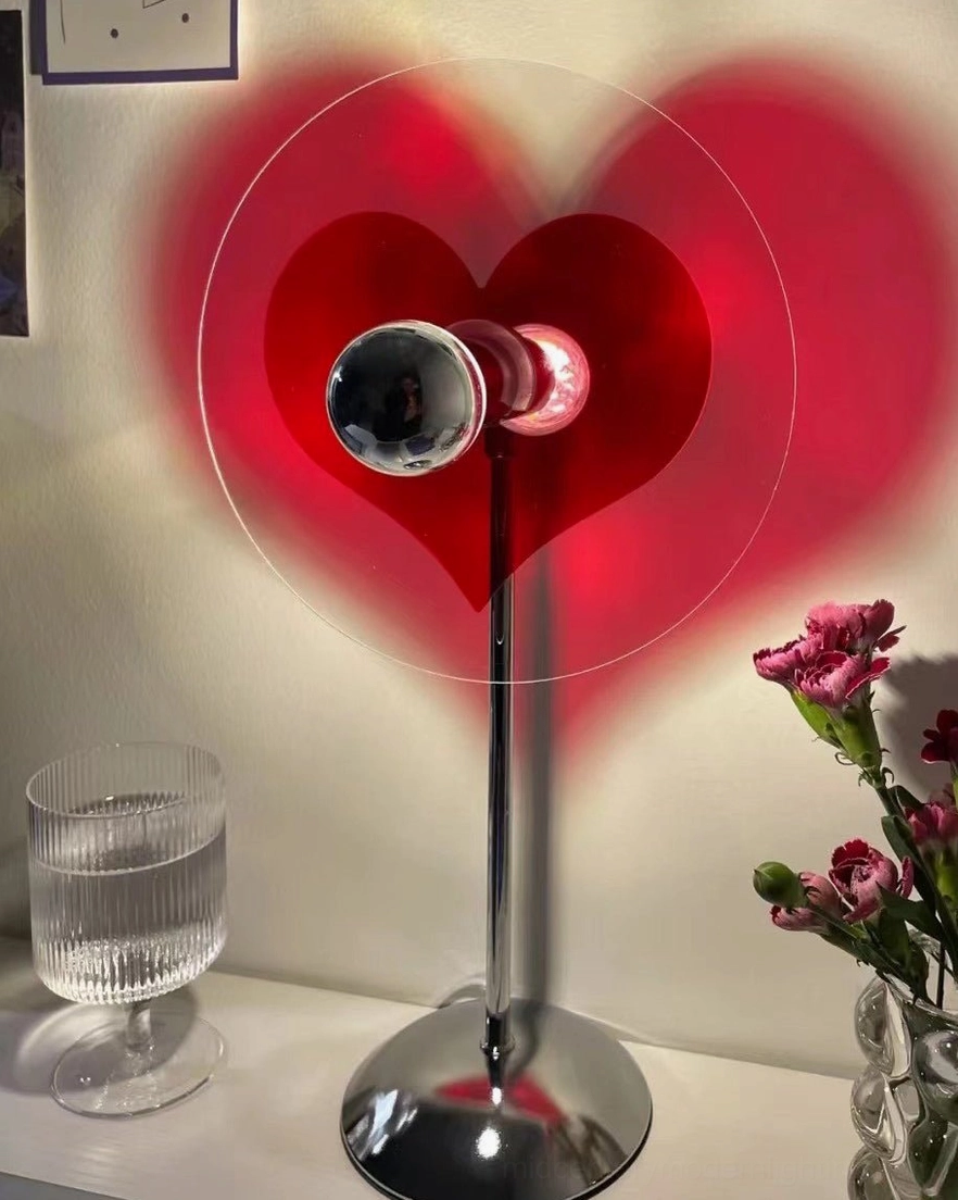 Heart-shaped table lamp perfect for couples and meaningful relationship celebration and expression
