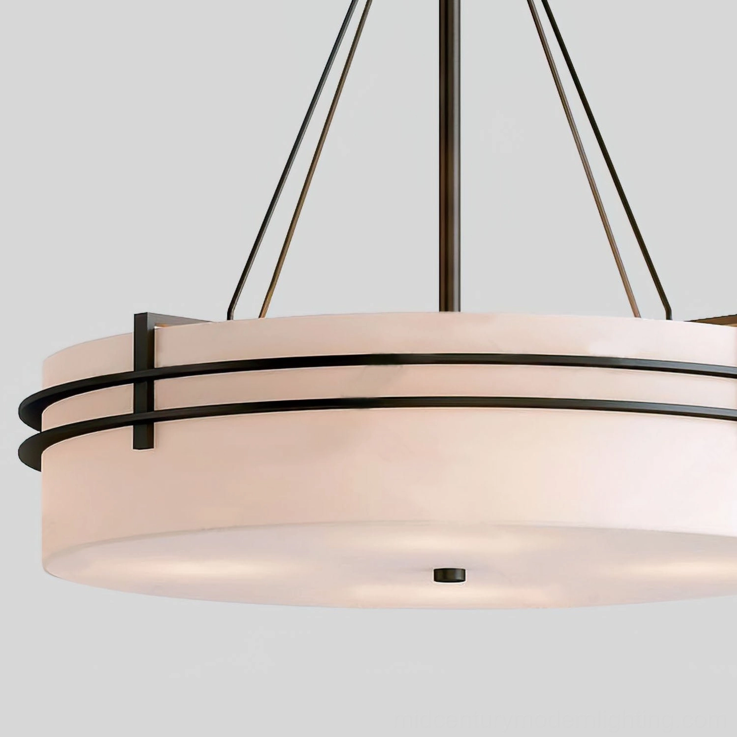 Black and white Heddle pendant chandelier color finish options for interior design