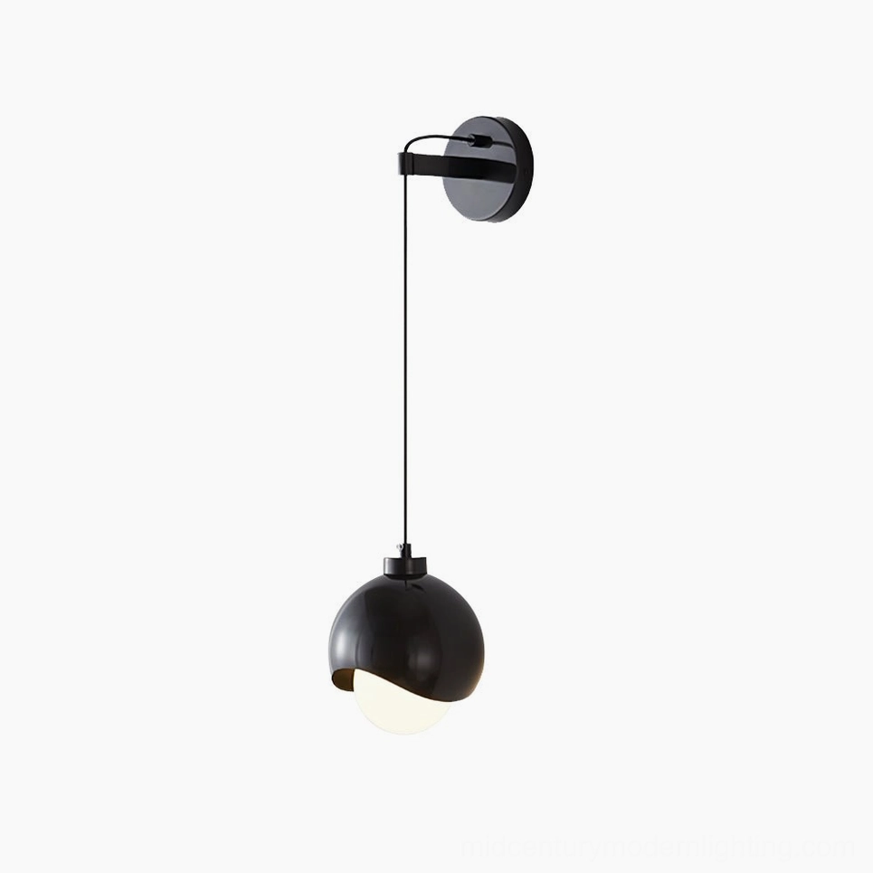 Helmet wall lamp modern pendant sconce spherical shade minimalist fixture design
