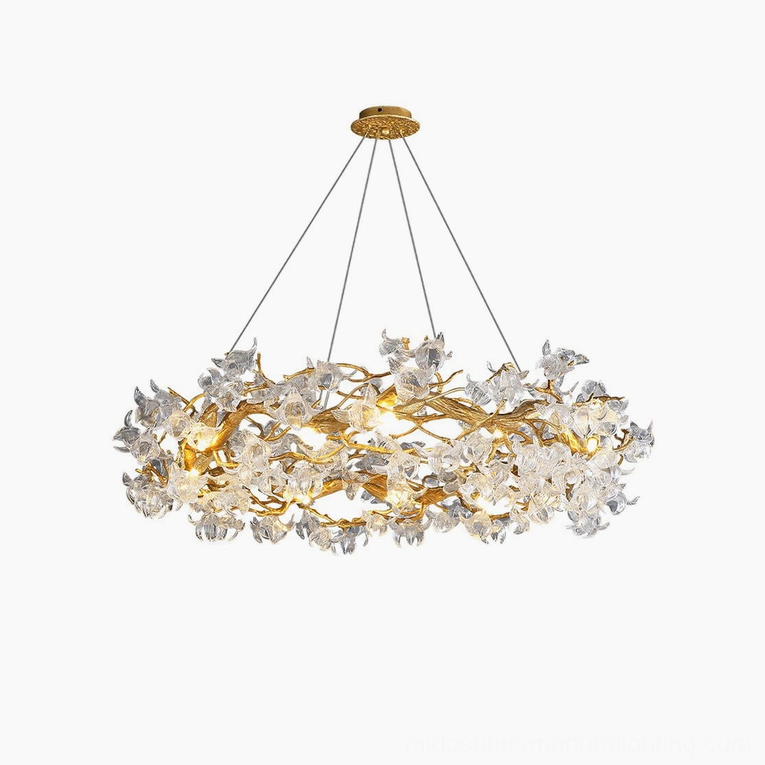Hibiscus crystal chandelier premium packaging for shipping and safe delivery to customer