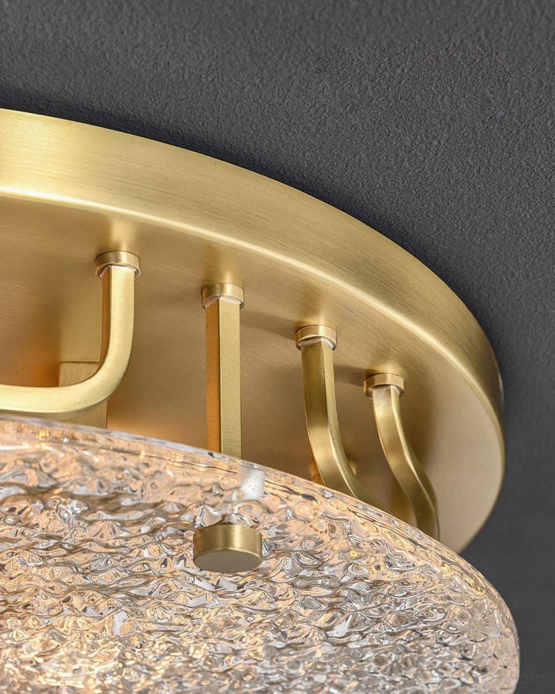Holland brass metal frame support rods brushed gold finish hardware detail
