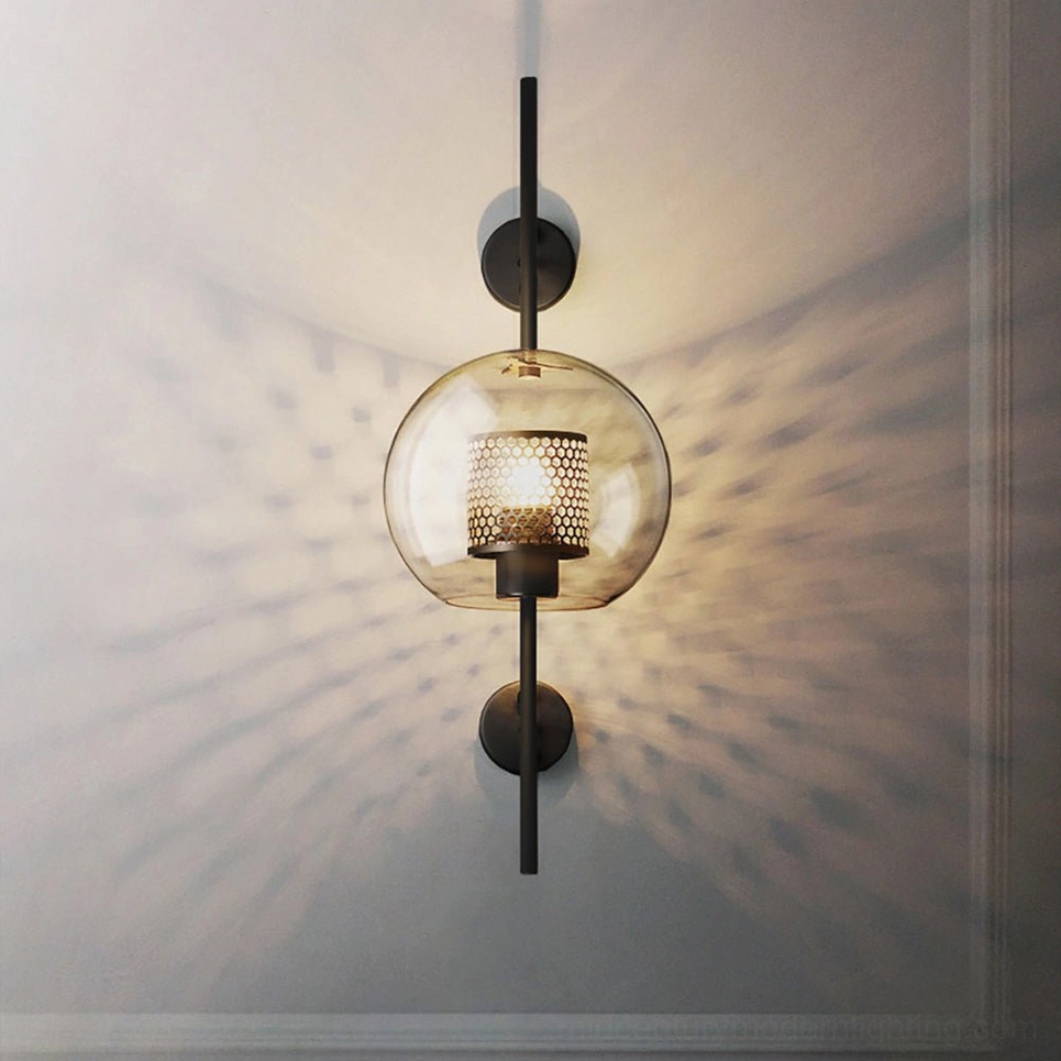 Honeycomb glass lamp showing pattern detail and light diffusion characteristics