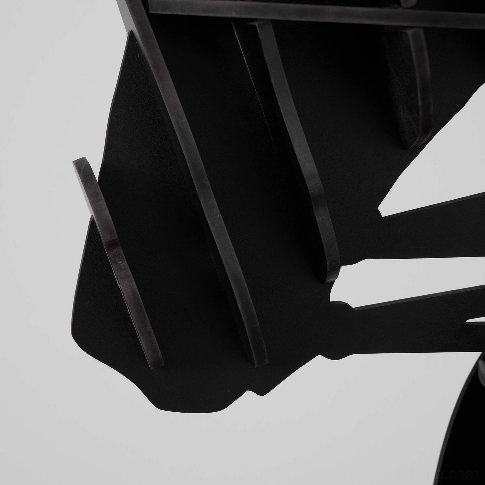 Sculptural horse floor lamp with fabric shade detail, close-up showing design craftsmanship
