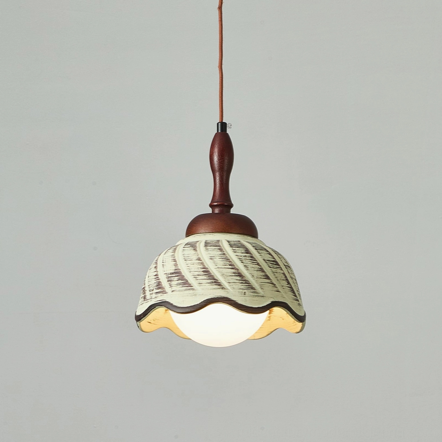 Humboldt pendant light ambient warm glow in home interior at night