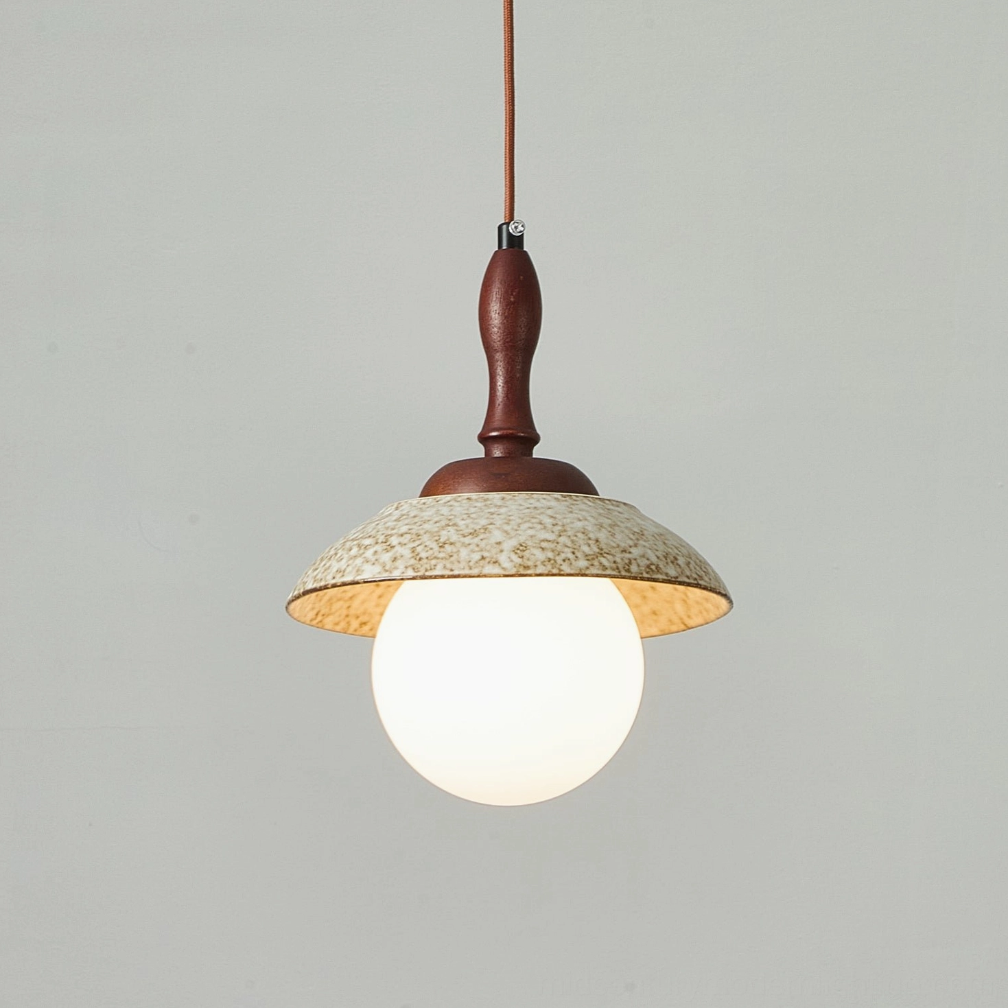Humboldt pendant light ceramic ring detail and material finishes