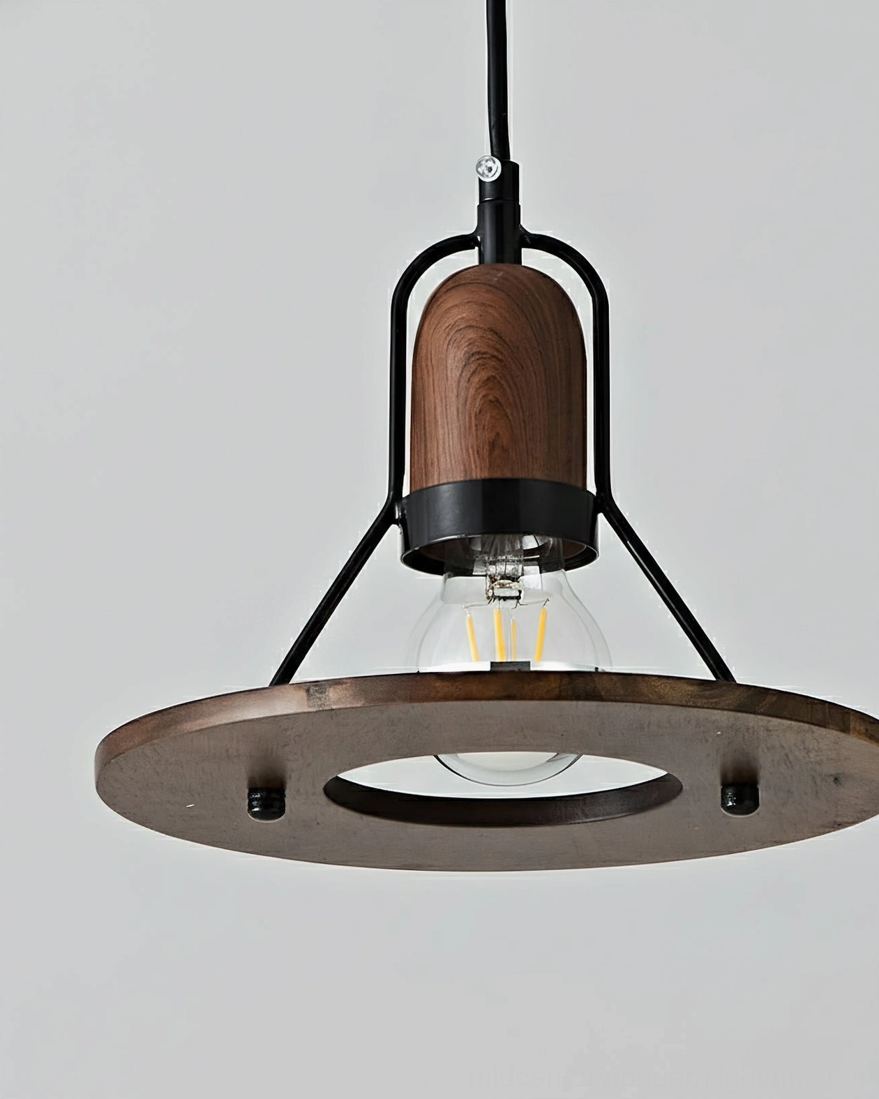 Industrial modern pendant lamp suitable for dining area, bedroom, or reading nook, warm ambient lighting