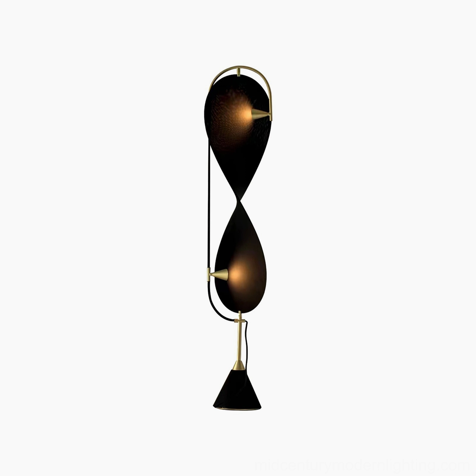 Infinite Floor Lamp with foot switch control and universal AC 110-240V compatibility for global use