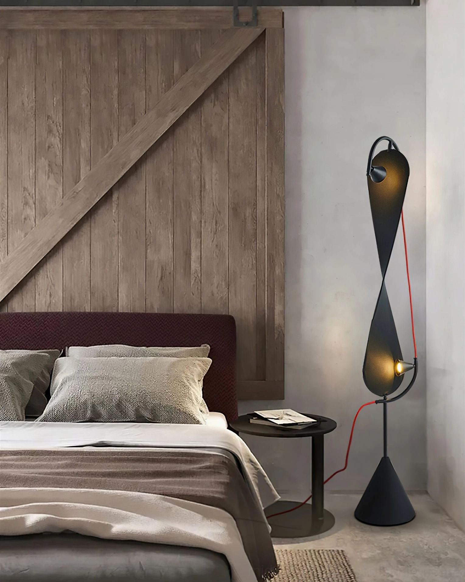 Infinite Floor Lamp side profile emphasizing sleek minimalist proportions and elegant framework design