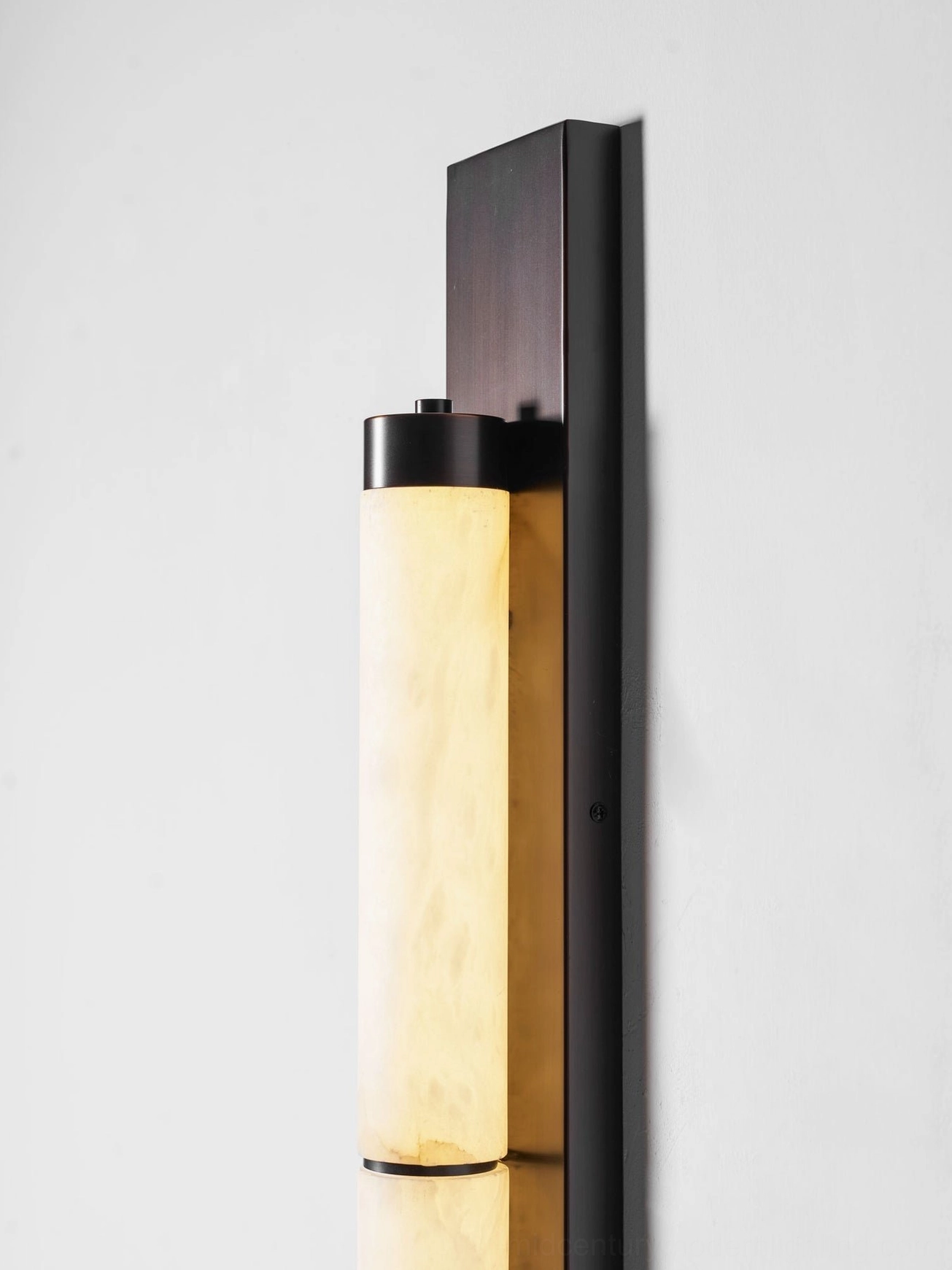 Integrated LED alabaster wall sconce energy efficient indoor wall mounted fixture