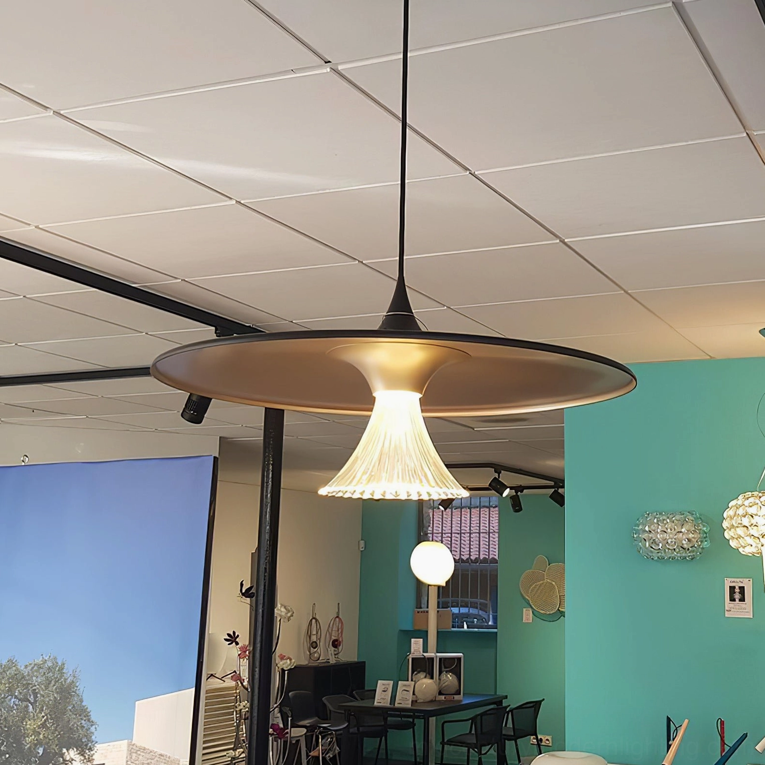 Ipho contemporary pendant fixture energy efficient integrated LED technology