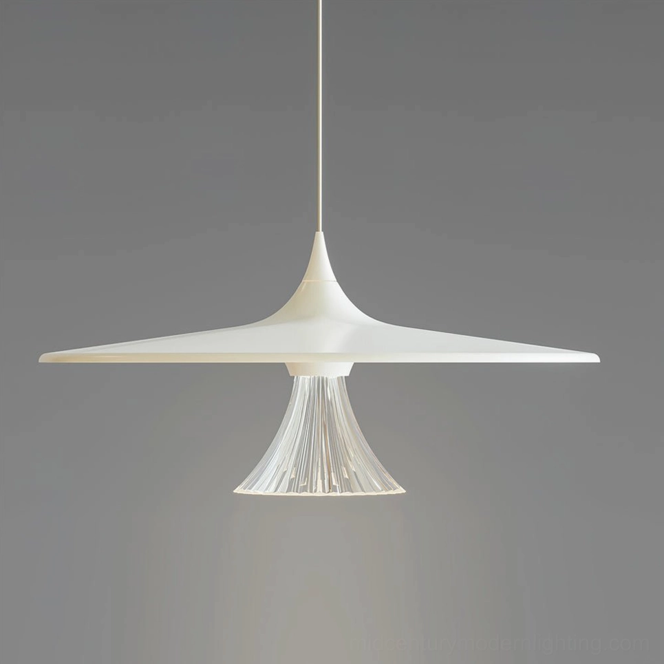 Ipho white matte disc pendant light with LED integration integrated light source