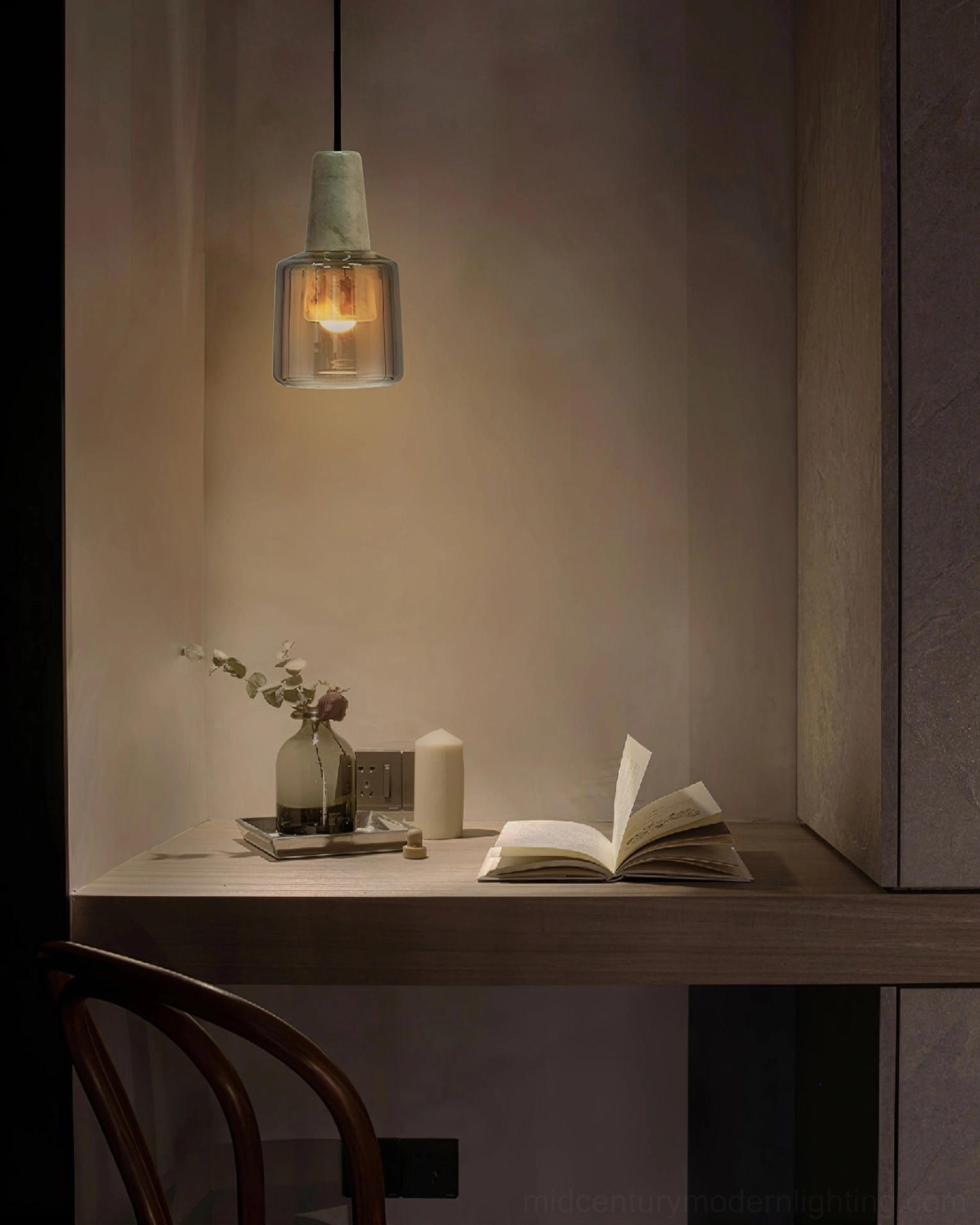 Issa pendant light in scandinavian interior design setting minimalist home decor