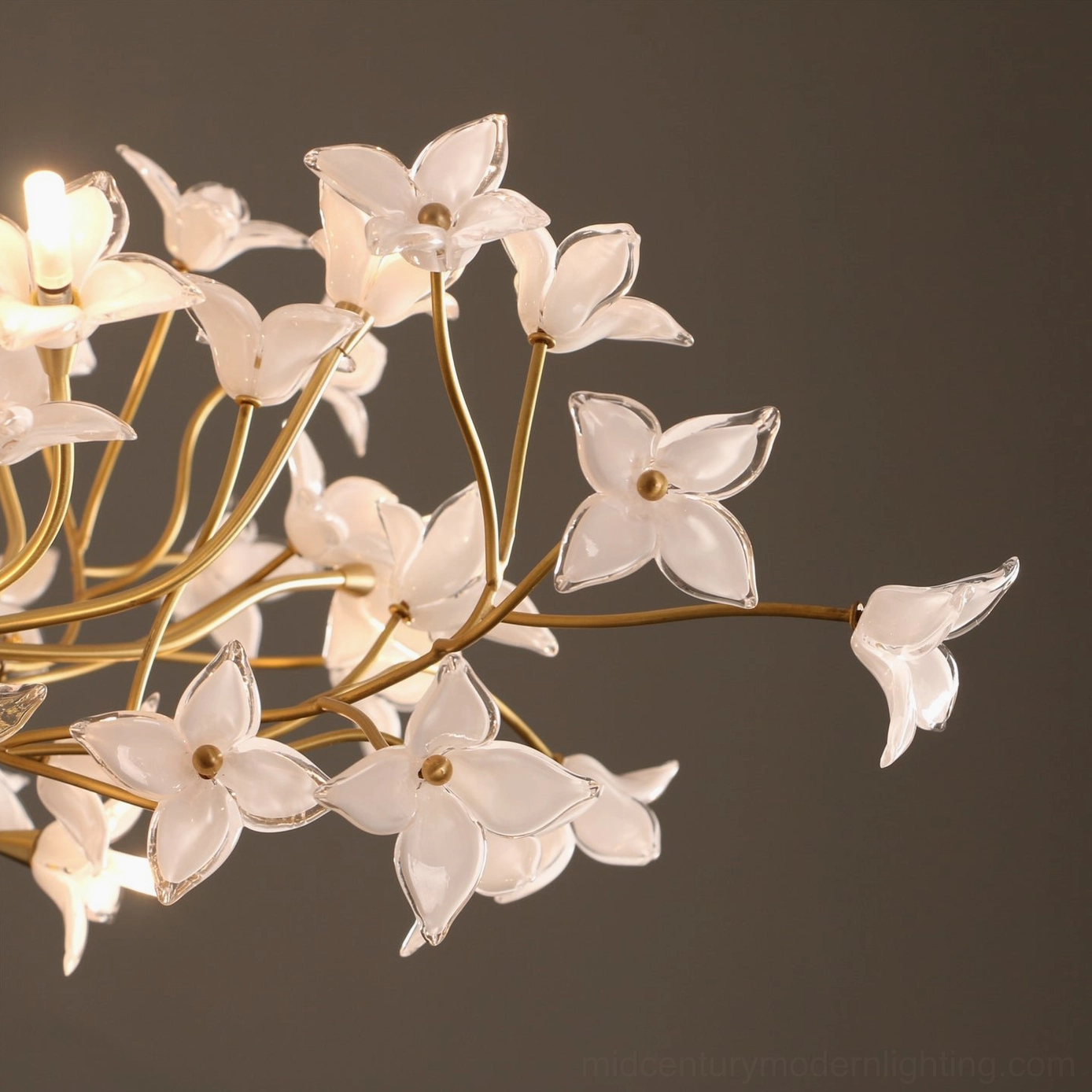Jasmine Branch Chandelier - linear configuration for long dining tables and islands
