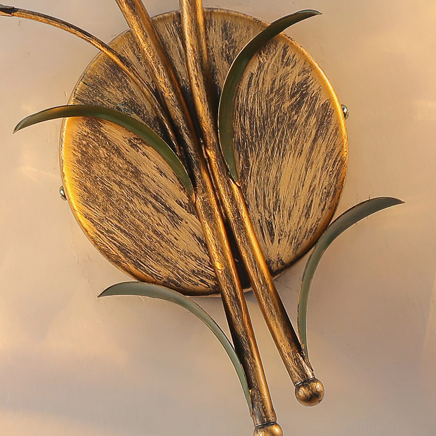 Jasmine botanical wall sconce in situ showing architectural integration with wall accent lighting