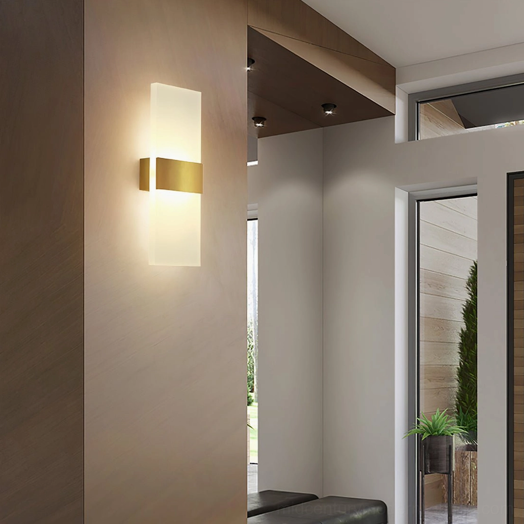Contemporary wall lighting fixture showcasing mid-century design principles and form