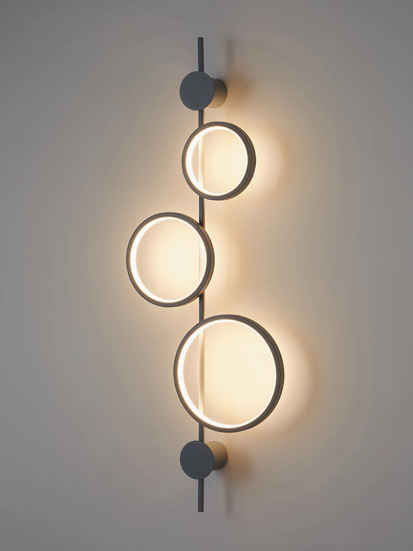 Jocco wall lamp architectural detail view showing geometric circular form and design