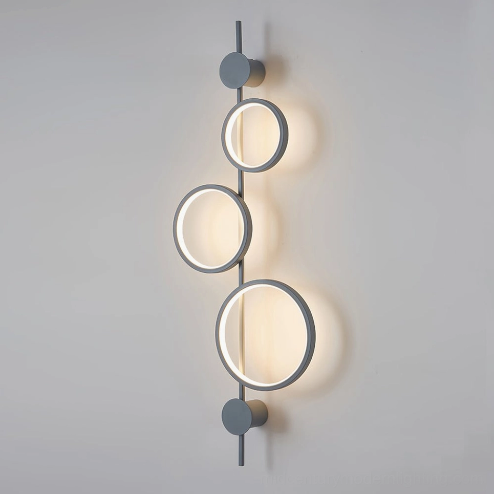 Jocco wall lamp grey finish warm light variant studio product photography