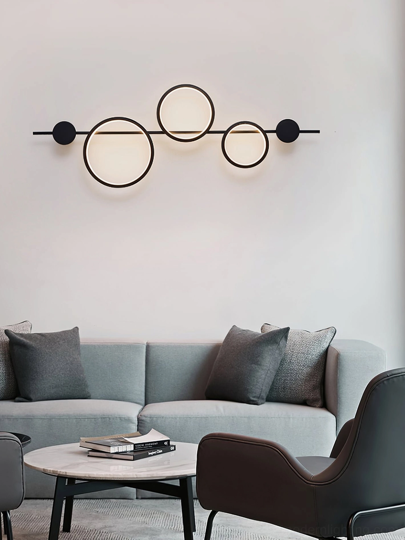Jocco wall lamp gallery view - minimalist mid-century modern design on white wall background